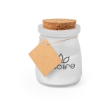 Bougie personnalisable colorée dans un pot en verre Vanilla couleur blanc première vue