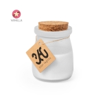 Bougie personnalisable colorée dans un pot en verre Vanilla deuxième vue