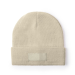 Bonnet publicitaire plusieurs coloris avec étiquette frontale Classic couleur naturel première vue