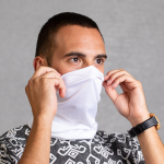 Cache-cou personnalisé antibactérien en polyester élastique quatrième vue