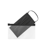 Grand sac pour masque personnalisé avec fermeture zip Large couleur noir troisième vue
