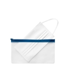 Grand sac pour masque personnalisé avec fermeture zip Large couleur bleu troisième vue