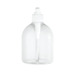 Grand flacon rechargeable avec distributeur transparent 500ml couleur transparent