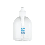 Grand flacon rechargeable avec distributeur transparent 500ml avec zone d'impression