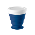 Verres de voyage pliables personnalisables en silicone de 250ml Colors couleur bleu