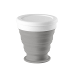 Verres de voyage pliables personnalisables en silicone de 250ml Colors couleur gris