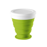 Verres de voyage pliables personnalisables en silicone de 250ml Colors couleur vert clair