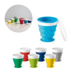 Verres de voyage pliables personnalisables en silicone de 250ml Colors diverses couleurs