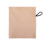 Porte-masque en tissu respirant personnalisé avec élastique Sack couleur beige première vue