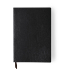 Carnet imprimé en similicuir A5 avec des pages lignées Soft Classic couleur noir première vue