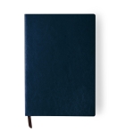 Carnet imprimé en similicuir A5 avec des pages lignées Soft Classic couleur bleu marine première vue