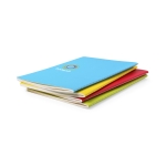 Carnet sérigraphié aux couleurs vives A5 avec pages lisses University couleur jaune quatrième vue
