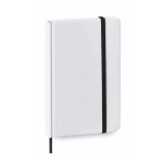 Bloc-notes personnalisable en carton blanc A6 avec pages lisses Custom couleur noir première vue