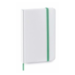 Bloc-notes personnalisable en carton blanc A6 avec pages lisses Custom couleur vert première vue