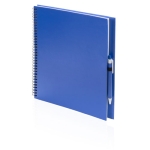 Carnet recyclé de couleur vive avec stylo A4 pages lisses ECOriginal couleur bleu