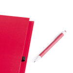 Carnet recyclé de couleur vive avec stylo A4 pages lisses ECOriginal couleur rouge troisième vue