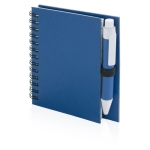 Carnet spirale en carton recyclé avec stylo B7 pages rayées ECOriginal couleur bleu
