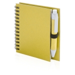 Carnet spirale en carton recyclé avec stylo B7 pages rayées ECOriginal couleur jaune