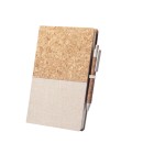Carnet A5 avec stylo en liège et coton avec des pages lisses Greener première vue