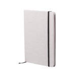 Carnet avec couverture en coton couleur crème A5 pages lisses Royal couleur noir première vue