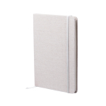 Carnet avec couverture en coton couleur crème A5 pages lisses Royal couleur blanc première vue