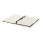 Carnet à spirale personnalisé en liège A5 avec pages lignées Planet couleur marron deuxième vue