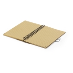 Carnet écologique personnalisé en carton recyclé A5 lignées Closure couleur marron deuxième vue