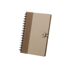 Carnet écologique personnalisé en carton recyclé A5 lignées Closure couleur marron première vue