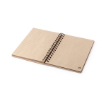 Carnet personnalisé écologique en bambou A5 avec pages lignées Button couleur marron deuxième vue