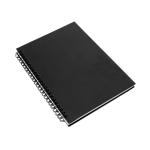 Carnet cartonné en carton recyclé A5 pages lignées GreenGo couleur noir première vue