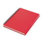 Carnet cartonné en carton recyclé A5 pages lignées GreenGo couleur rouge deuxième vue