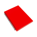 Carnet cartonné en carton recyclé A5 pages lignées GreenGo couleur rouge première vue
