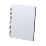 Carnet cartonné en carton recyclé A5 pages lignées GreenGo couleur blanc première vue