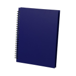Carnet cartonné en carton recyclé A5 pages lignées GreenGo couleur bleu marine première vue