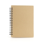 Carnet d'entreprise en carton recyclé A6 feuilles lignées GreenGo couleur marron deuxième vue