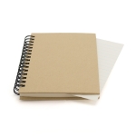 Carnet d'entreprise en carton recyclé A6 feuilles lignées GreenGo couleur marron troisième vue
