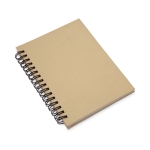 Carnet d'entreprise en carton recyclé A6 feuilles lignées GreenGo couleur marron première vue