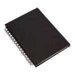 Carnet d'entreprise en carton recyclé A6 feuilles lignées GreenGo couleur noir