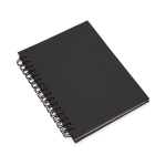 Carnet d'entreprise en carton recyclé A6 feuilles lignées GreenGo couleur noir première vue