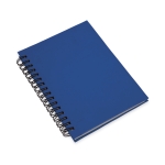 Carnet d'entreprise en carton recyclé A6 feuilles lignées GreenGo couleur bleu première vue
