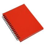 Carnet d'entreprise en carton recyclé A6 feuilles lignées GreenGo couleur rouge