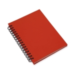 Carnet d'entreprise en carton recyclé A6 feuilles lignées GreenGo couleur rouge première vue