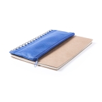 Carnet avec étui et accessoires d'écriture A5 pages lisses Colorcase couleur bleu troisième vue