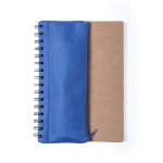 Carnet avec étui et accessoires d'écriture A5 pages lisses Colorcase couleur bleu première vue