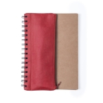 Carnet avec étui et accessoires d'écriture A5 pages lisses Colorcase couleur rouge première vue