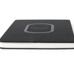 Carnets publicitaires avec chargeur A5  pages lignées Battery Charger couleur noir cinquième vue