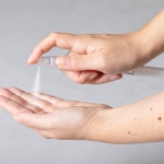 Stylo ABS avec spray désinfectant et Encre Bleue hygiénique Spray couleur blanc quatrième vue