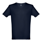 T-shirt unisexe personnalisé pas cher en coton 150 g/m² THC Athens couleur bleu marine
