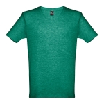T-shirt unisexe personnalisé pas cher en coton 150 g/m² THC Athens couleur vert chiné
