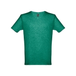 T-shirt unisexe personnalisé pas cher en coton 150 g/m² THC Athens couleur vert chiné première vue